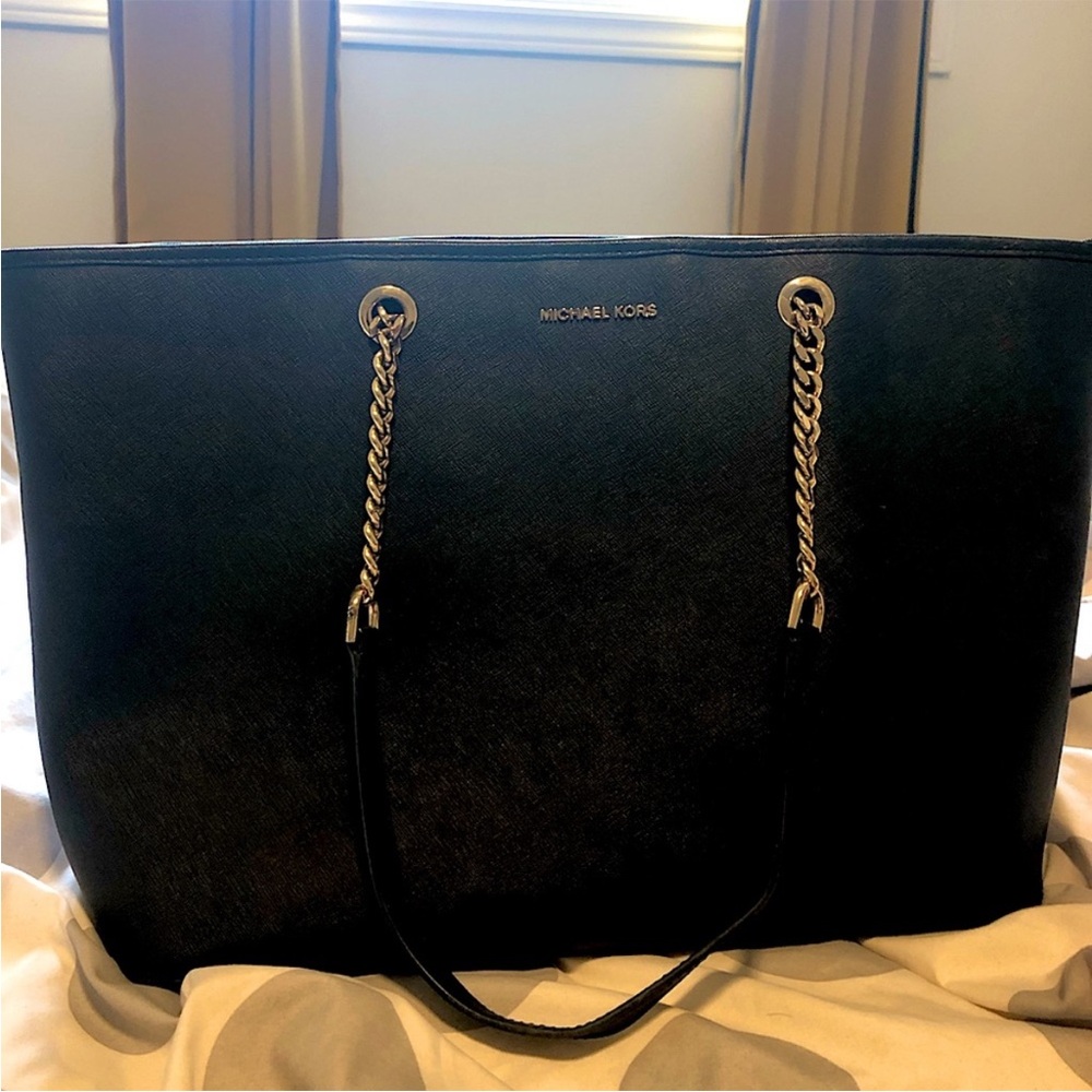 Michael Kors Black Chain Strap Tote